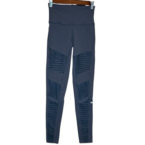 ALO Yoga Pants - ALO Yoga Leggings Women's XS Gray Performance High Waist Moto Athleisure Active